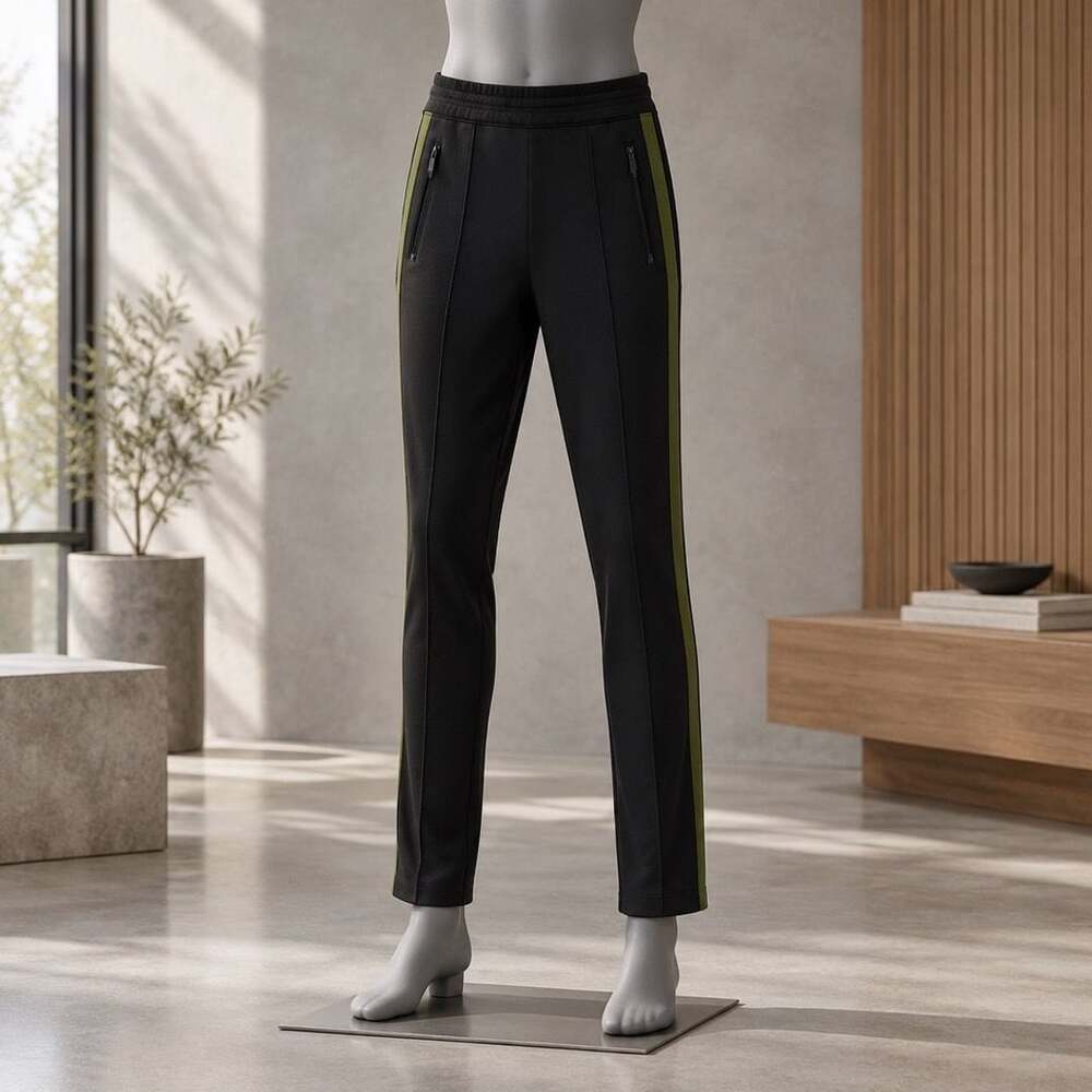 Garbe Luxe Stripe Trousers Black Green